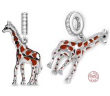 Sterlingové stříbro 925 Žirafa, přívěsek na náramek zvíře