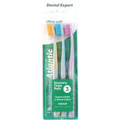 Atlantic Dental Expert Ultra Soft ultra měkký zubní kartáček 3 kusy