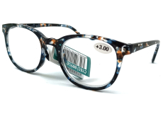 Berkeley Čtecí dioptrické brýle +3,0 plast mourovaté modrohnědé 1 kus MC2198