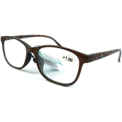 Berkeley Čtecí dioptrické brýle +1,0 plast hnědé, barevné postranice 1 kus MC2193