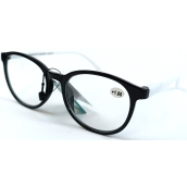 Berkeley Čtecí dioptrické brýle +1,0 plast, černé bílé postranice 1 kus MC2253