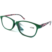 Berkeley Čtecí dioptrické brýle +2,5 plast zelené, barevné postranice 1 kus MC2193