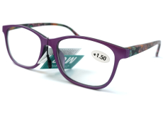 Berkeley Čtecí dioptrické brýle +1,5 plast fialové, barevné postranice 1 kus MC2193