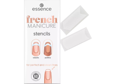Essence French Manicure šablony na nehty pro francouzskou manikúru 60 kusů