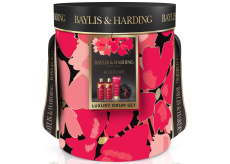 Baylis & Harding Třešňový květ sprchový krém 300 ml + tělové mléko 200 ml + pěna do koupele 300 ml + koupelová mycí houbička, kosmetická sada pro ženy