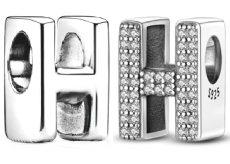 Charm Sterlingové stříbro 925 Abecední písmeno H, korálek na náramek