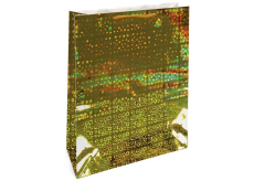 Nekupto Dárková papírová taška hologram 33 x 46 cm Zlatá