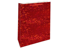 Nekupto Dárková papírová taška hologram 33 x 46 cm Červená standard
