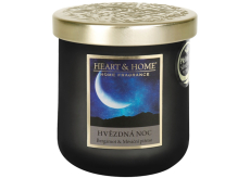 Heart & Home Hvězdná noc sojová vonná svíčka střední hoří až 30 hodin 110 g