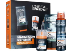 Loreal Paris Men Expert Magnesium Defence sprchový gel 300 ml + deodorant sprej 150 ml + hydratační krém pro ciltivou pleť 50 ml, kosmetická sada pro muže