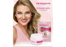 Dermacol Collagen Plus Intensive Rejuvenating intenzivní omlazující denní krém 50 ml + zpevňující a hydratační textilní maska 1 kus, kosmetická sada pro ženy