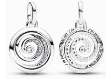 Charm Sterlingové stříbro 925 Spirála - Mini medailon, přívěsek na náramek symbol