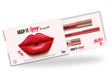 Keep it Lippy Trio Lip Set Red matná rtěnka 3,5 ml + tužka na rty 0,2 g + třpytivý lesk na rty 1,9 ml, kosmetická sada pro ženy