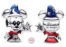 Charm Sterlingové stříbro 925 Disney Čaroděj učeň Mickey, korálek na náramek vánoce