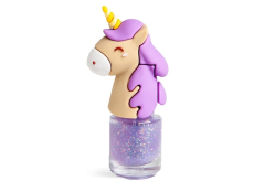 Martinelia Unicorn lak na nehty fialová se třpytkami pro děti 34 g