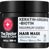 The Doctor Health & Care Keratin + Arginine + Bioton Maximum Energy keratinová maska pro slabé a mastné vlasy 295 ml