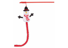 Trixie Vánoční hračka sněhulák na udici pro kočky 31 cm