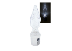 Svíčka LED svítící Panna Marie - bílý blikající plamen 21 cm