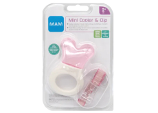 Mam Mini Cooler & Clip lehké kousátko s chladící částí a páskem pro děti 2+ měsíců Růžové