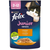 Felix Fantastic Junior kapsička kuře v želé, kompletní krmivo pro koťata do 1 roku 85 g