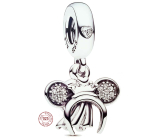 Charm Sterlingové stříbro 925 Disney 2v1 čelenka Minnie Mouse a prsten, přívěsek na náramek film
