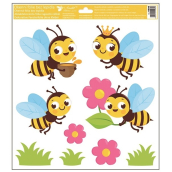 Okenní fólie včelky s kvítkama 30 x 33,5 cm