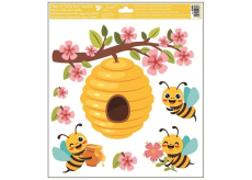 Okenní fólie včelky s úlem 30 x 33,5 cm