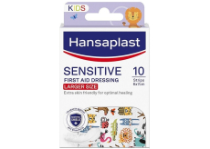 Hansaplast Sensitive Kids XL Zvířátka náplast s dětským motivem 10 kusů