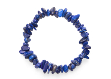Lapis Lazuli náramek elastický sekaný přírodní kámen 19 cm, AA kvalita, kámen proměny
