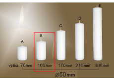 Lima Gastro hladká svíčka bílá válec 50 x 100 mm 1 kus