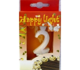 Happy light Dortová svíčka číslice 2 v krabičce