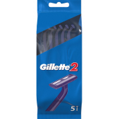 Gillette2 pohotová jednorázová holítka 5 kusů pro muže v sáčku