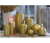 Lima Alfa svíčka zlatá válec 60 x 120 mm 1 kus
