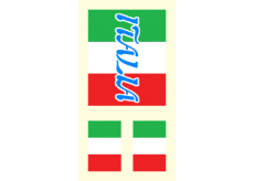 Arch Tetovací obtisky na obličej i tělo Itálie vlajka 1 motiv