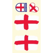Arch Tetovací obtisky na obličej i tělo Anglie vlajka 1 motiv