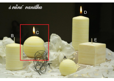 Lima Wellness Vanilka aroma svíčka koule 80 mm 1 kus