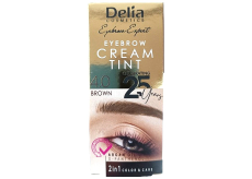 Delia Cosmetics Color Cream barvící krém na obočí s arganovým olejem 4.0 Brown 15 ml + 15 ml