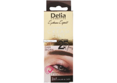 Delia Cosmetics Color Cream barvící krém na obočí 3.0 Tmavě hnědá 15 ml + 15 ml