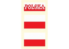 Arch Tetovací obtisky na obličej i tělo Polsko vlajka 3 motiv