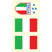 Arch Tetovací obtisky na obličej i tělo Itálie vlajka 3 motiv