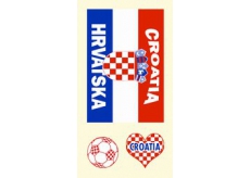 Arch Tetovací obtisky na obličej i tělo Chorvatsko vlajka 2 motiv