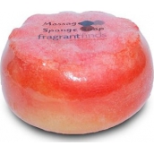 Fragrant Golden Balls Glycerinové mýdlo masážní s houbou naplněnou vůní parfému Beckham Classic v barvě jasně červené 200 g