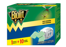 Biolit Elektrický odpařovač proti komárům s polštářky 10 nocí + náhradní náplň 10 kusů expirace 04/2018