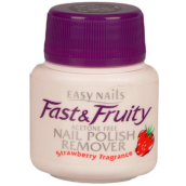 Easy Nails Fast & Fruity odlakovač na nehty s houbičkou Jahoda 50 ml
