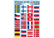 Arch Welcome to the hockey country samolepky a tetovačky vlajky států 12 x 17 cm 1 kus