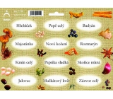 Arch Samolepky na kořenky Juta barvotisk Hřebíček - základní druhy koření