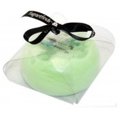 Fragrant Appleliscious Glycerinové mýdlo masážní s houbou naplněnou vůní parfému DKNY Green Apples v barvě světle zelené 200 g