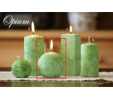 Lima Mramor Opium vonná svíčka zelená koule 80 mm 1 kus
