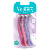 Gillette Venus 3 Colors pohotové holítko s lubrikačním páskem 3 barvy, 3 kusy pro ženy