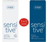 Ziaja Sensitive Skin zklidňující denní krém redukující podráždění 50 ml + Sensitive Skin zpevňující noční krém redukující podráždění 50 ml, duopack